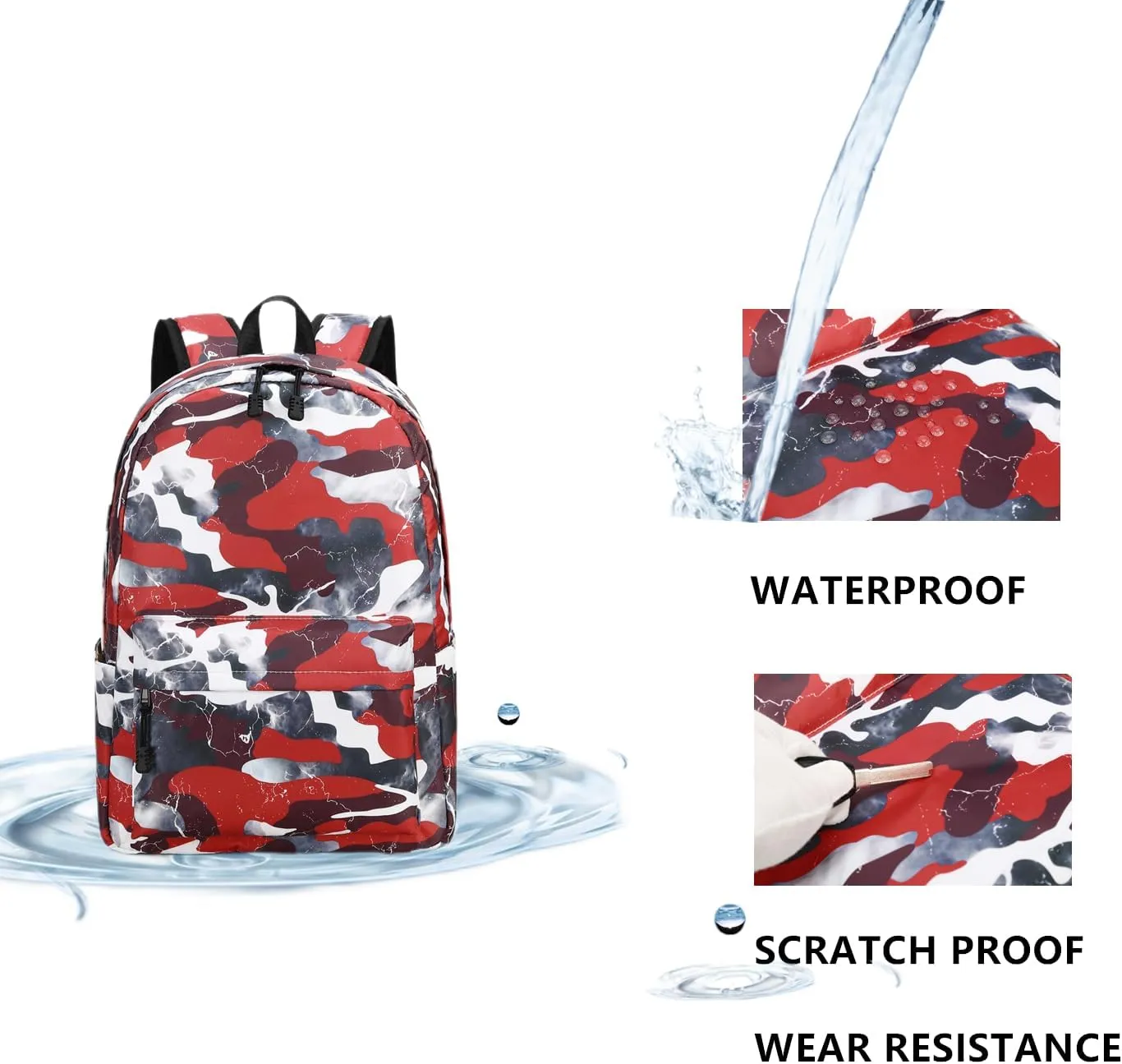 Lmwzh Backpack For Boys Elementary School Bags Kids Bookbag Waterproof Lightweight Durable (2023 Model) (A-Red)