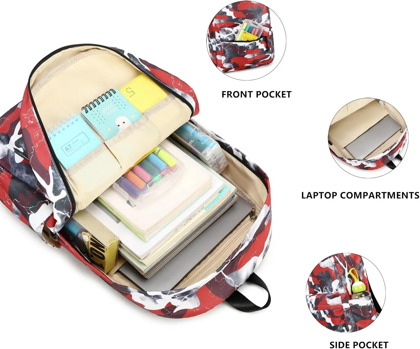 Lmwzh Backpack For Boys Elementary School Bags Kids Bookbag Waterproof Lightweight Durable (2023 Model) (A-Red)