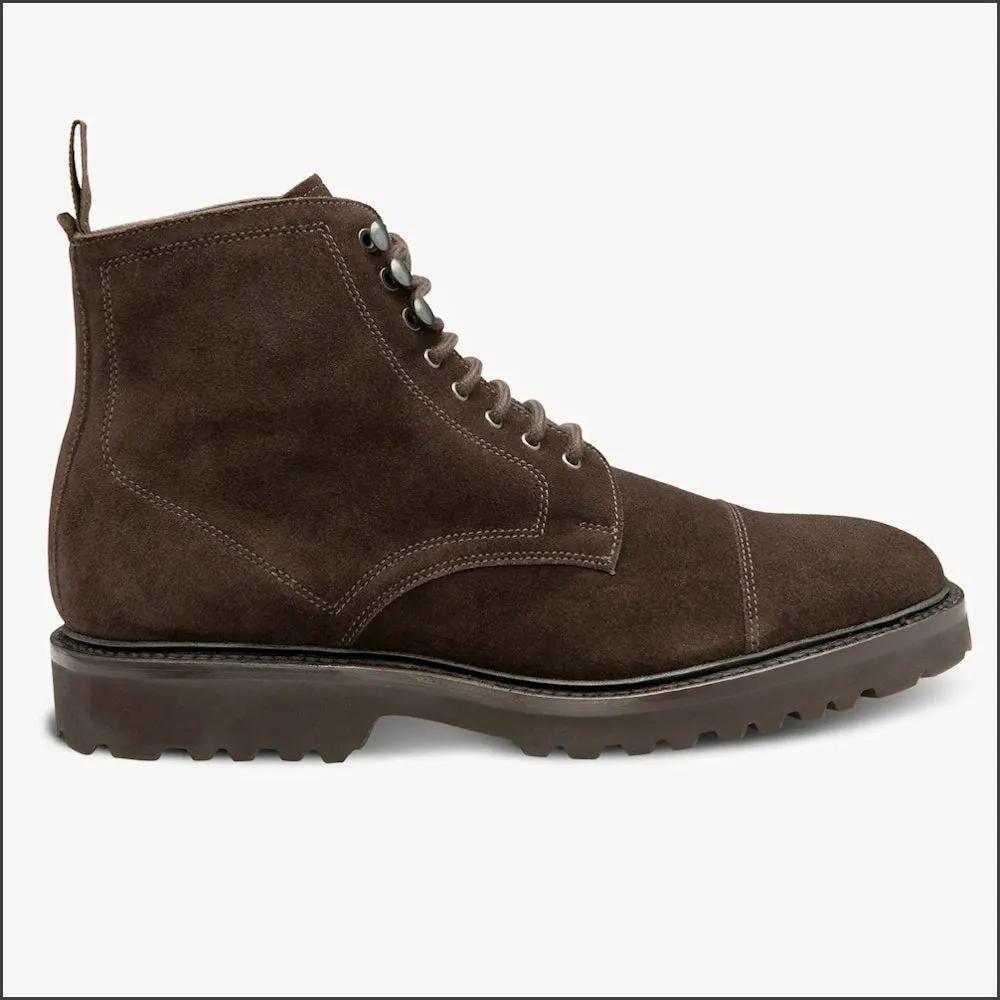 Loake Aquarius Dark Brown Suede Boot@