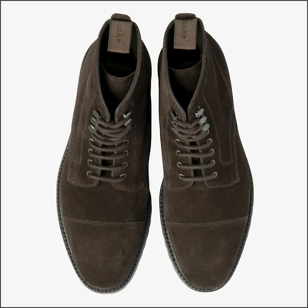Loake Aquarius Dark Brown Suede Boot@