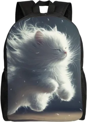 Long-Haired Cat Backpack Waterproof Anti Theft Durable Light Laptop Bag Backpacks For Women Men Travel Gym Backpack