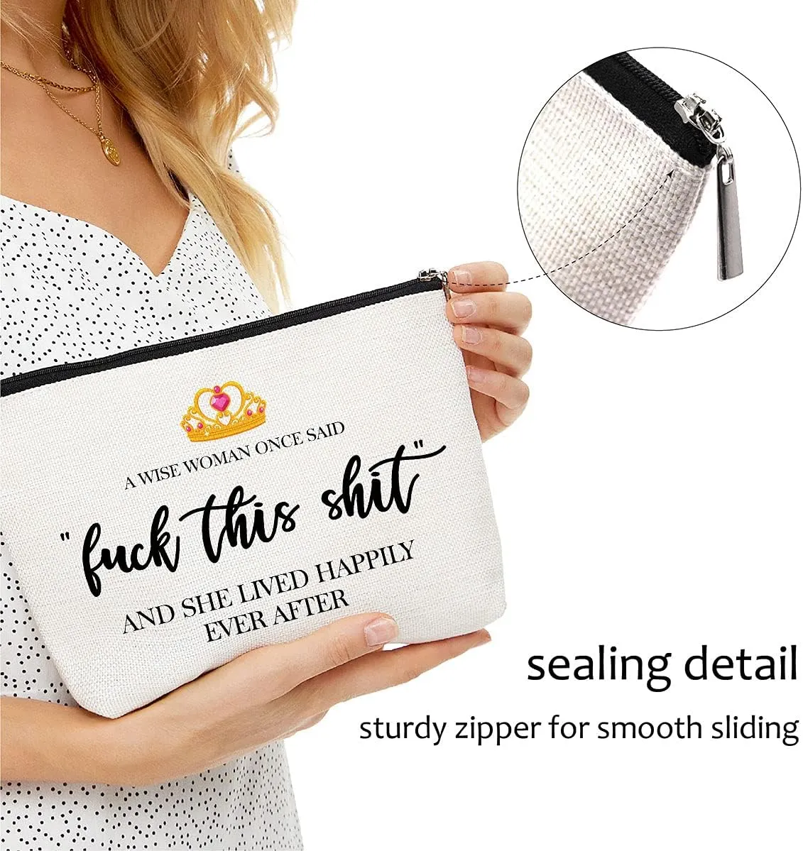 Luck This S-hit - Fun Birthday Gifts for Women - Makeup Travel Case/Bag, Anniversary Present, Commemorative/Retirement Gift