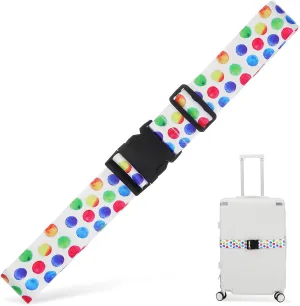 Luggage Straps for Suitcases:Polyester Travel Belt for Connecting Bags and Suitcases, Unique Identifiers Multi-Color Travel Accessory