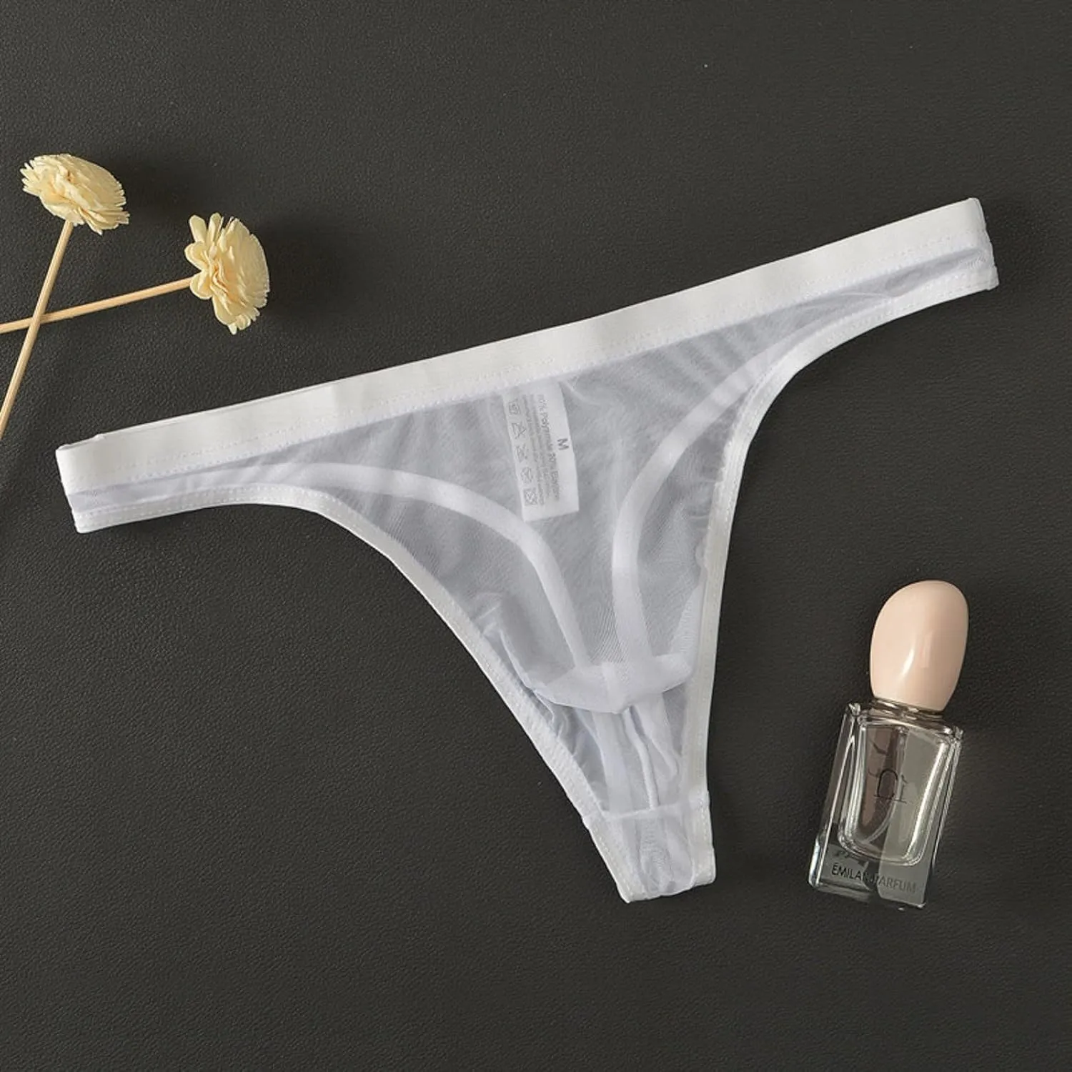 Male Lingerie Set,Men's Thong Underwear Ransparent Thong Thin Mesh Sexy Underwear Fun Mens G Strings & Thongs Underwear