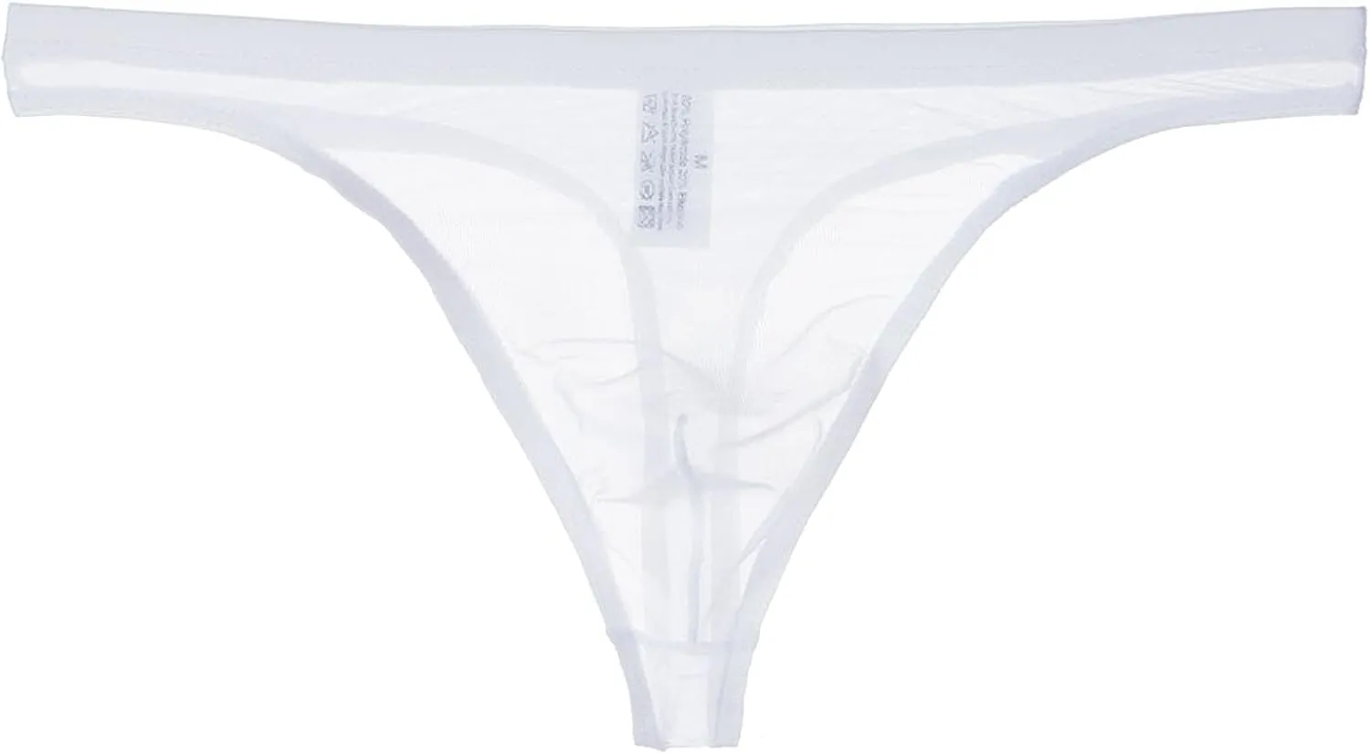 Male Lingerie Set,Men's Thong Underwear Ransparent Thong Thin Mesh Sexy Underwear Fun Mens G Strings & Thongs Underwear