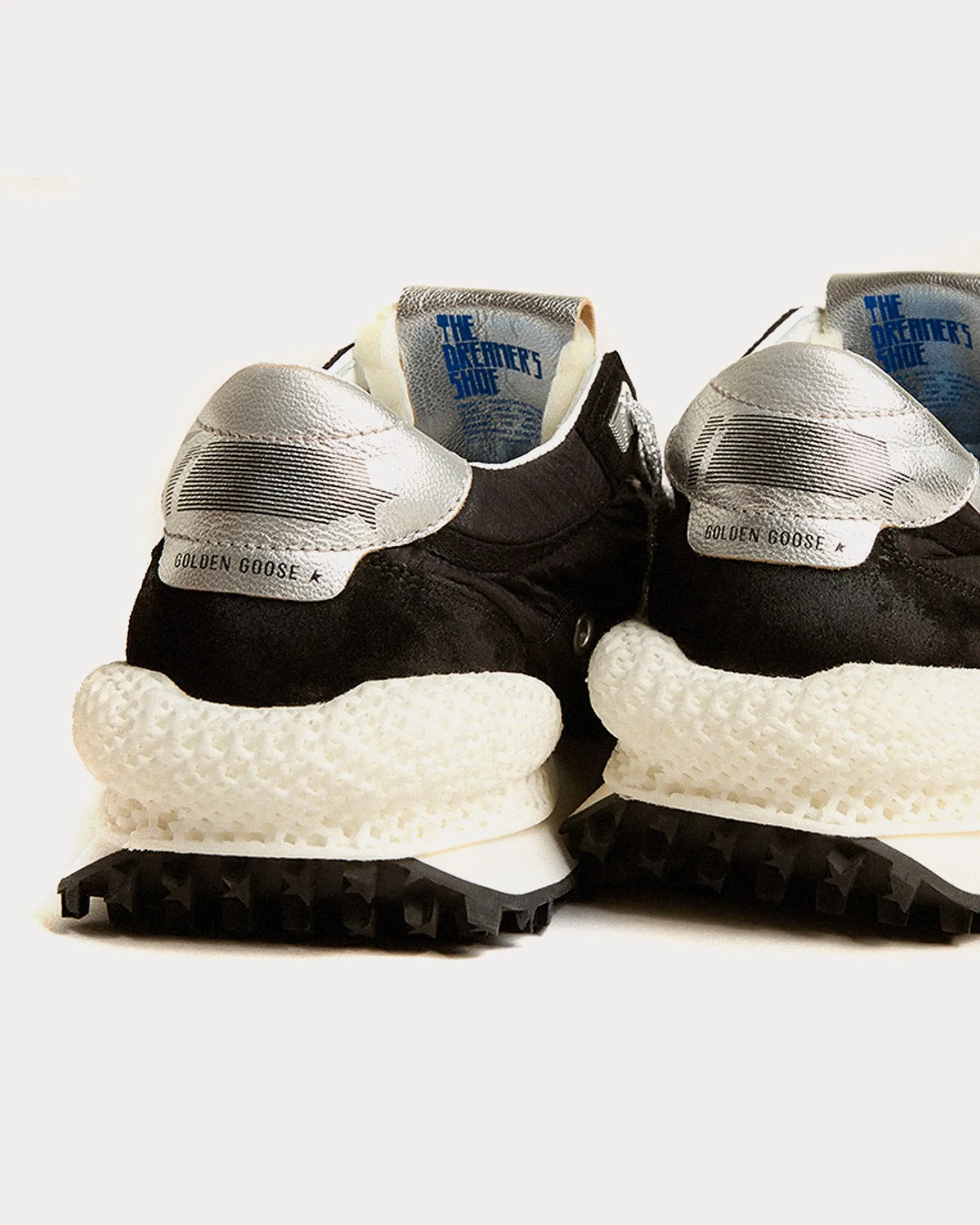 Marathon Ripstop Nylon & Star Black / Silver Low Top Sneakers