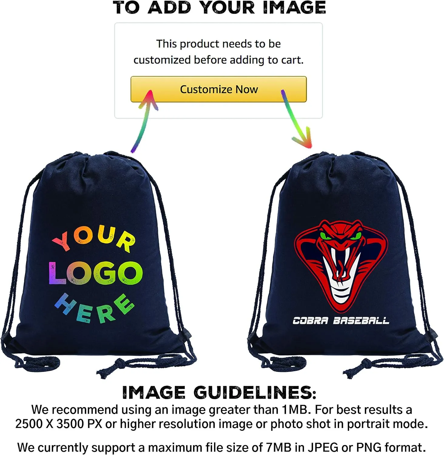 Mato & Hash Custom Drawstring Backpacks, Insert your logo here Cotton String Bags