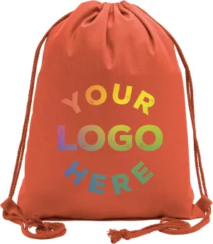 Mato & Hash Personalized Drawstring Backpacks, Add your logo here, Personalized Cinch Bags