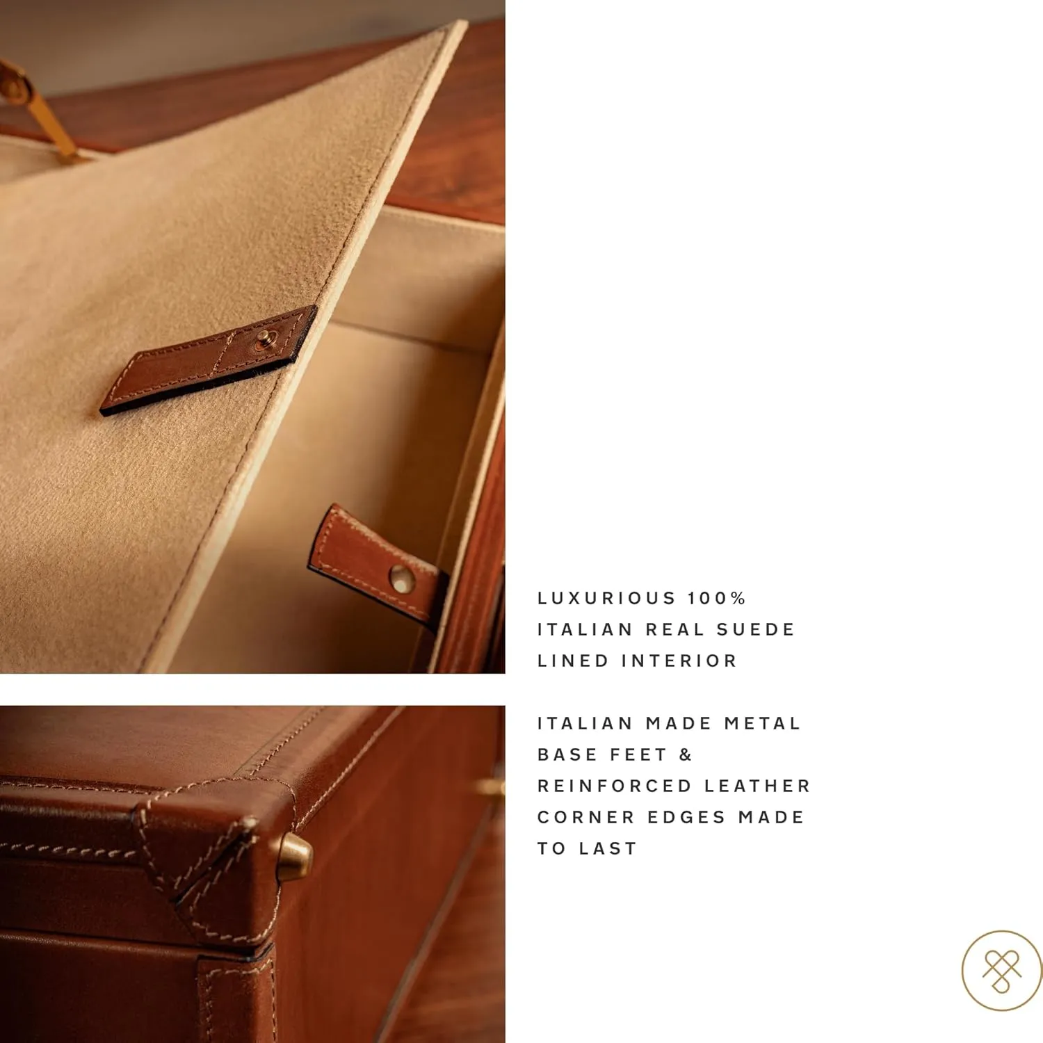 Maxwell Scott - Luxury Leather Large Square Box Attach Briefcase with Combination - Handmade in Italy - The Buroni