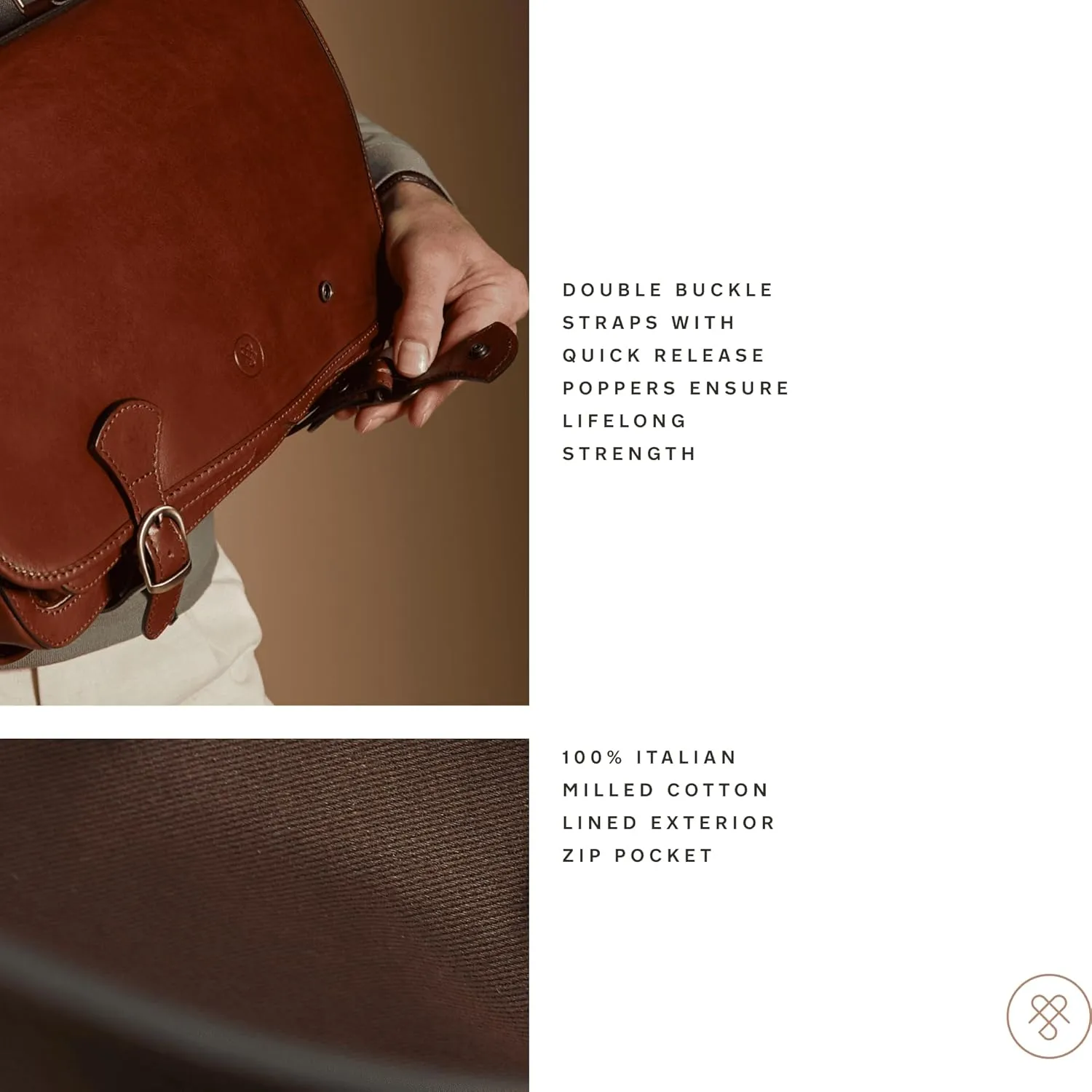 Maxwell Scott - Mens Luxury Full Grain Leather Satchel Briefcase Bag - 3 Section with Hidden Popper Closure - The Jesolo3