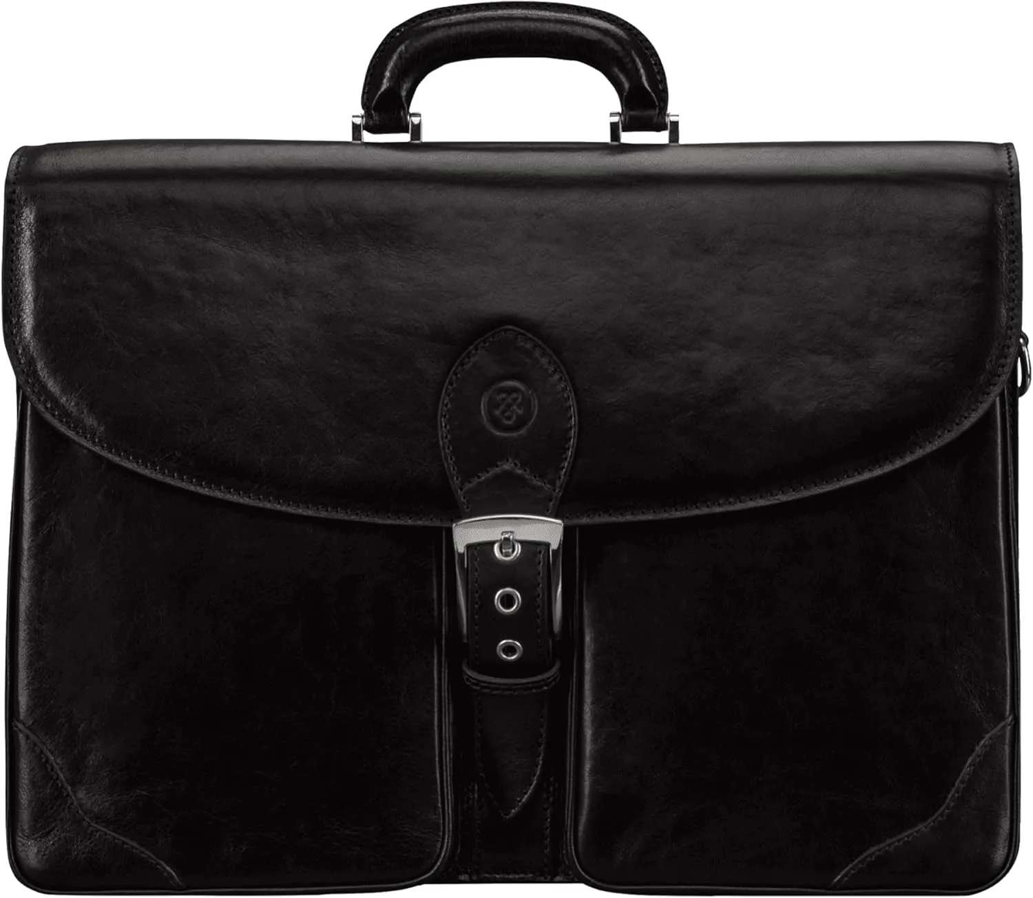 Maxwell Scott - Mens Luxury Leather Large Briefcase - 2 Sections for Files/Laptop - Handmade in Italy - The Tomacelli2