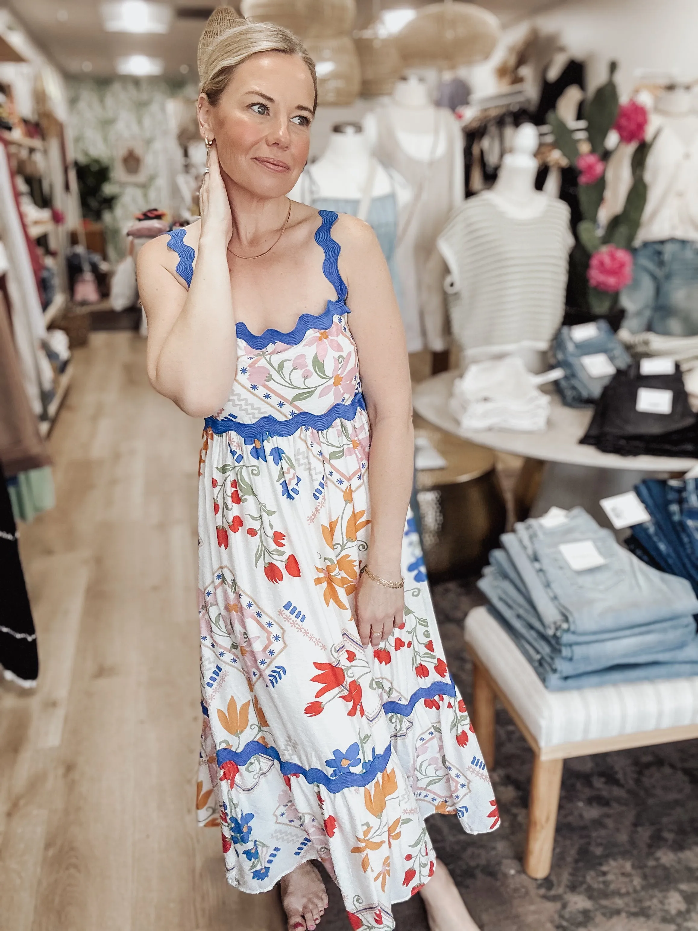 Mediterranean Charm Maxi Dress