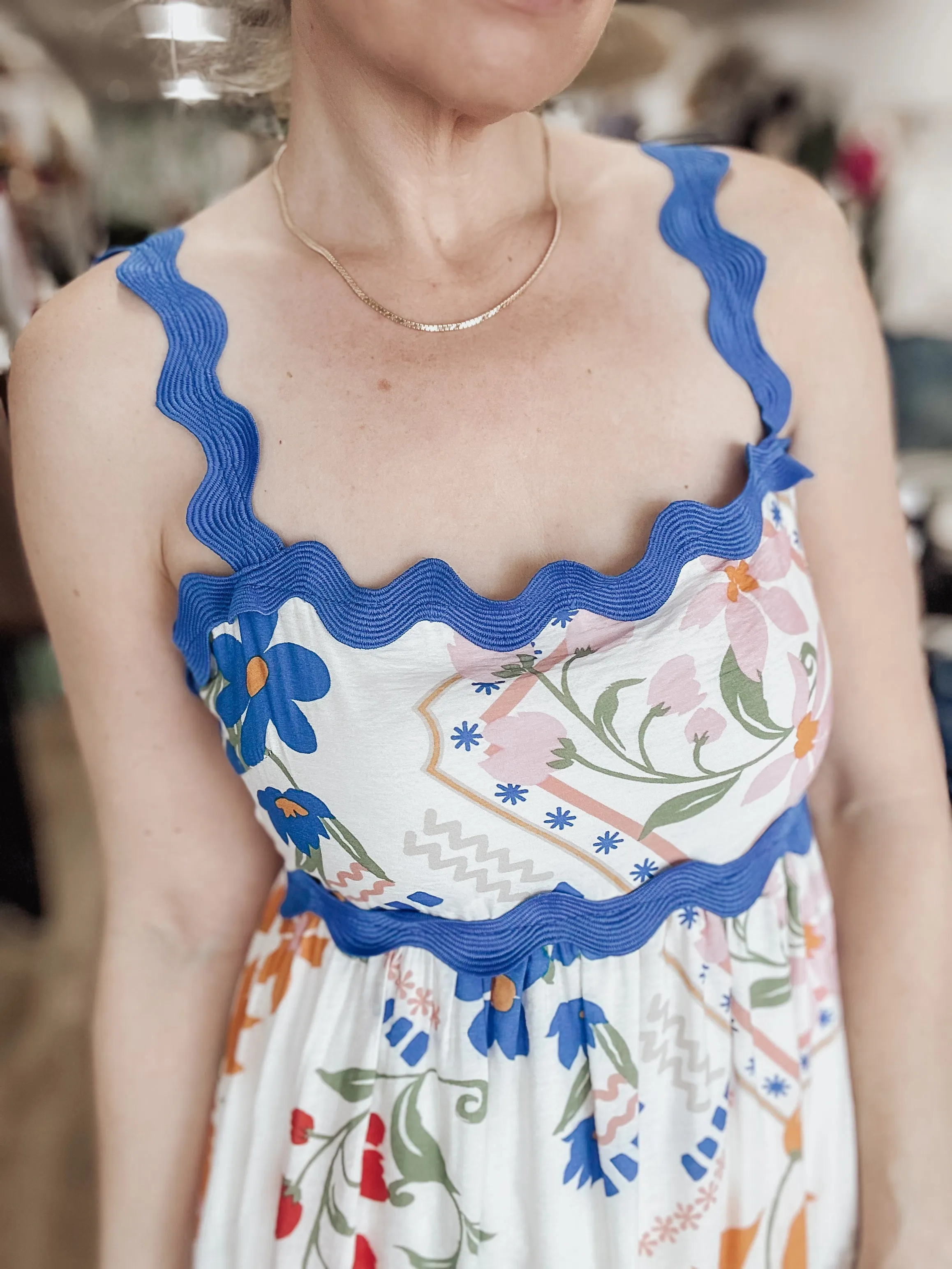 Mediterranean Charm Maxi Dress