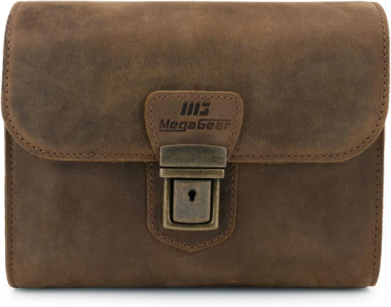 MegaGear Pebble Genuine Leather Camera Messenger Bag for Mirrorless, Instant and DSLR Cameras