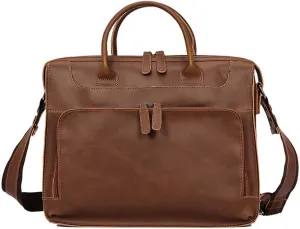 Men Pu Leather Briefcase Convertible 14 Inch Messenger Bags Handbag Multifunctional Youth Business Work Shoulder Bag