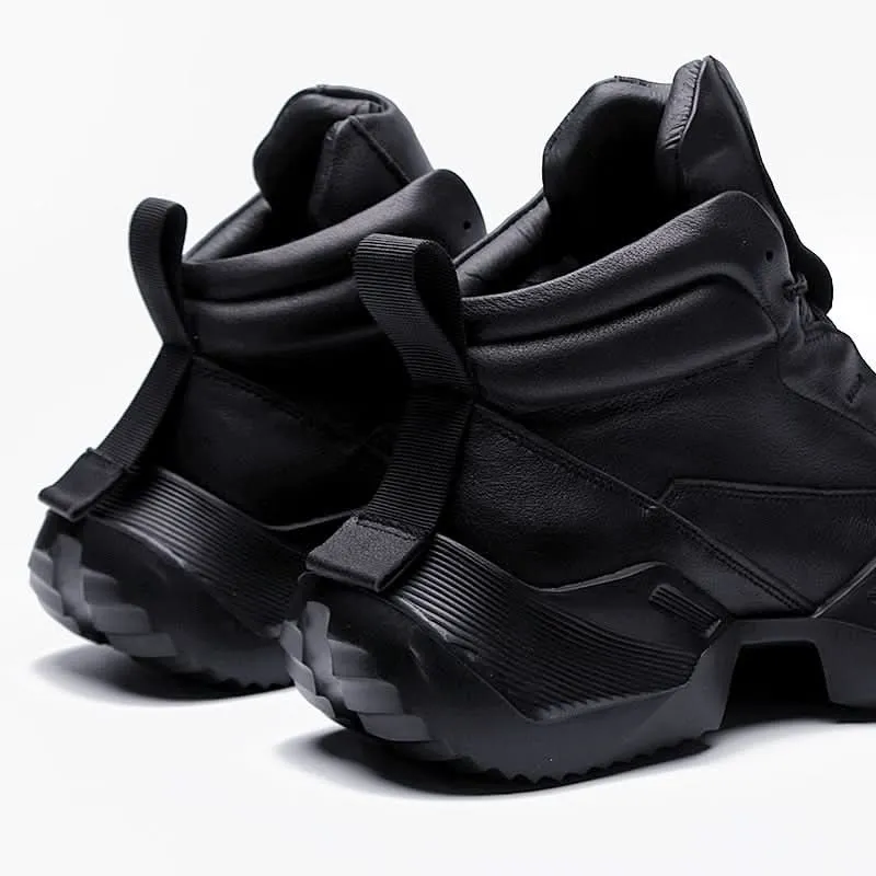 Men's Black Leather Ankle Boots - Classic Comfort