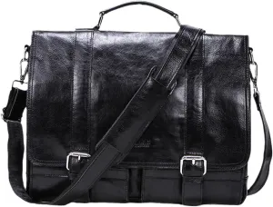 Men's Genuine Leather Business Briefcase Handbag Laptop Casual Large Shoulder Bag Vintage Messenger Bags