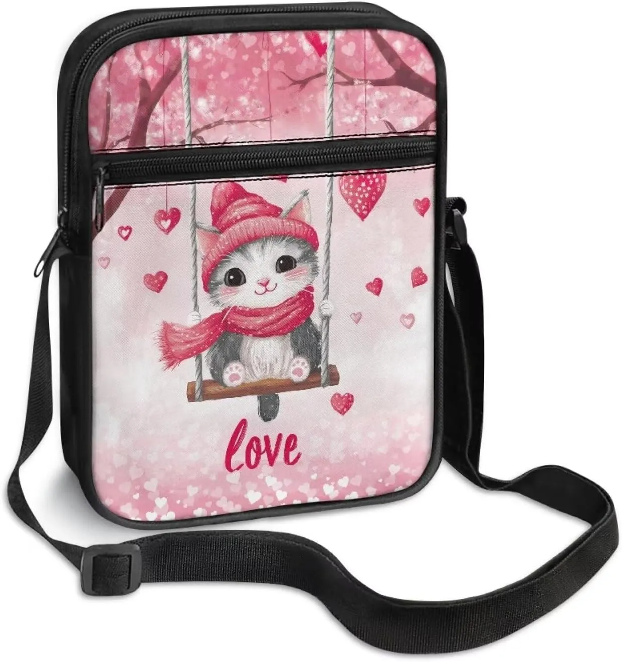 Messenger Bag Satchel Crossbody Bags for Men and Women Unisex Lightweight Small Travel Portable Zipper Office Bag
