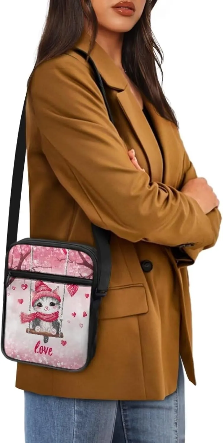 Messenger Bag Satchel Crossbody Bags for Men and Women Unisex Lightweight Small Travel Portable Zipper Office Bag