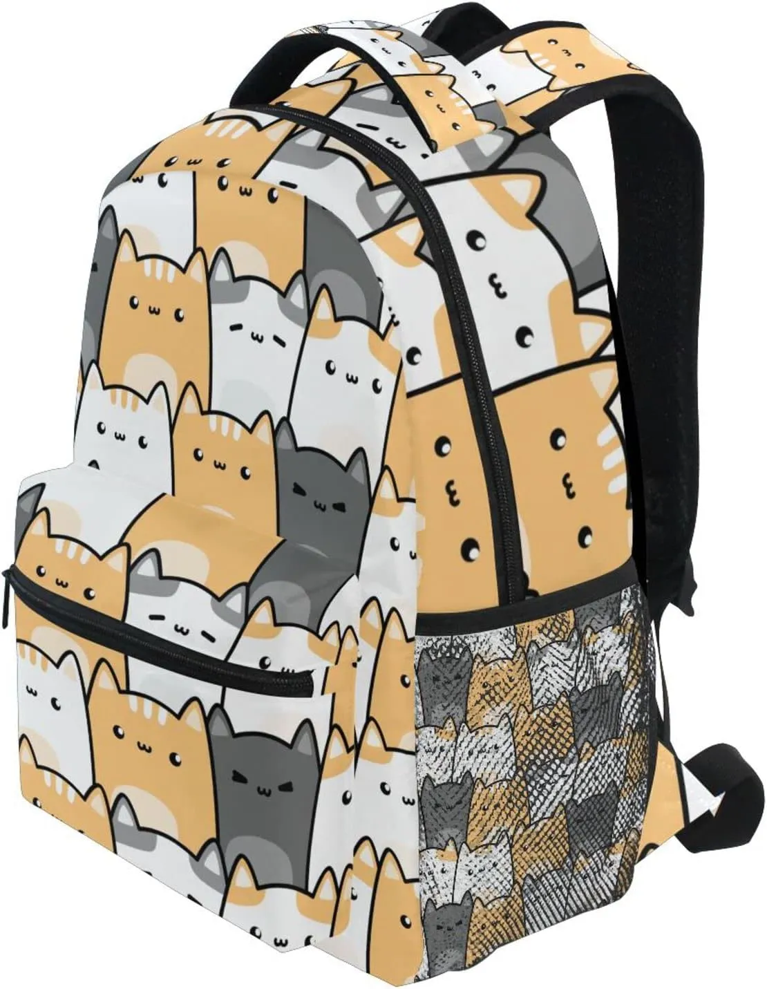 Miaoquhe Cute Cats Backpack for Girls Teenage, Cartoon Animal Backpacks Waterproof Durable School Backpack Personalized Laptop for Hiking Traveling Camping