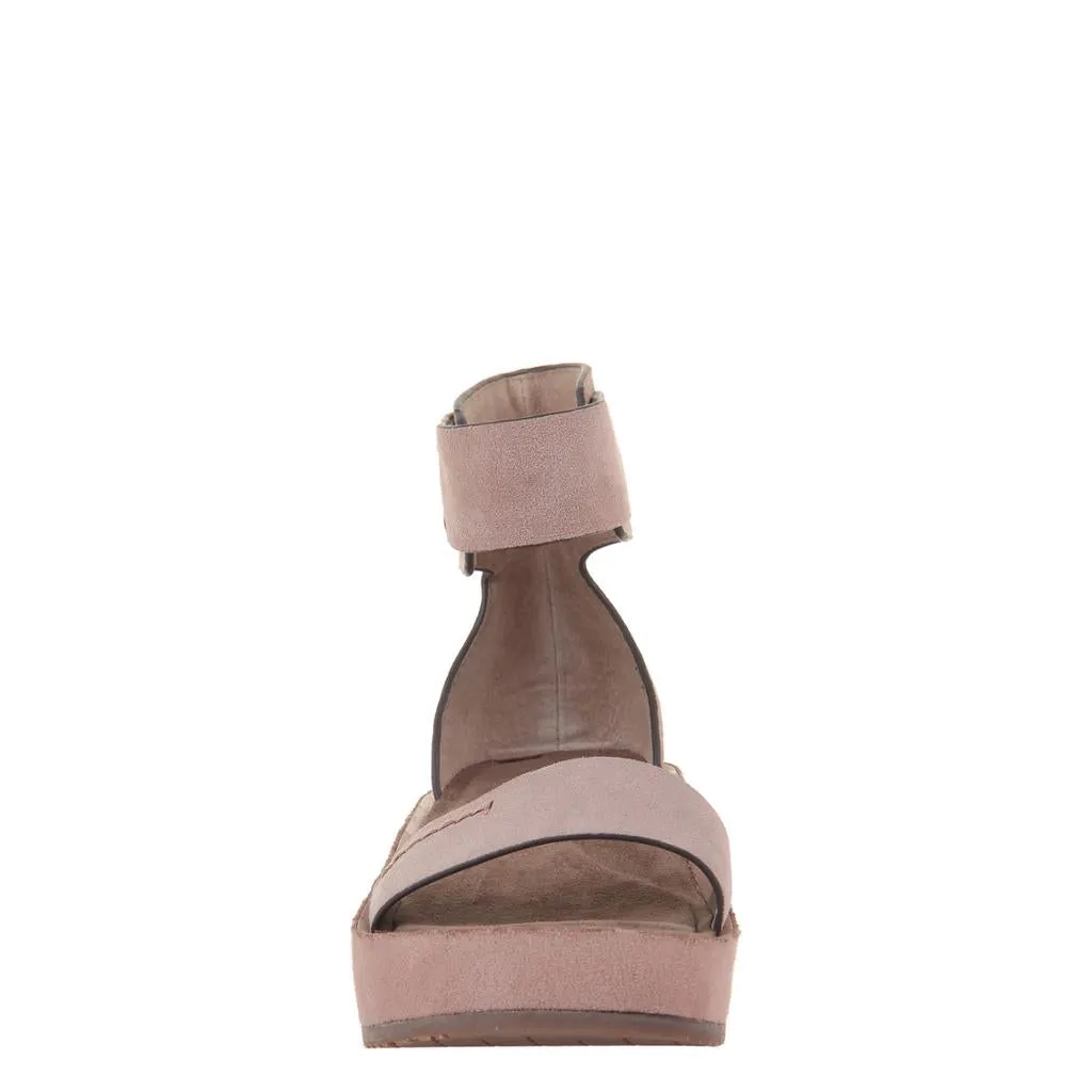 NAKED FEET - RENZI in PECAN Wedge Sandals