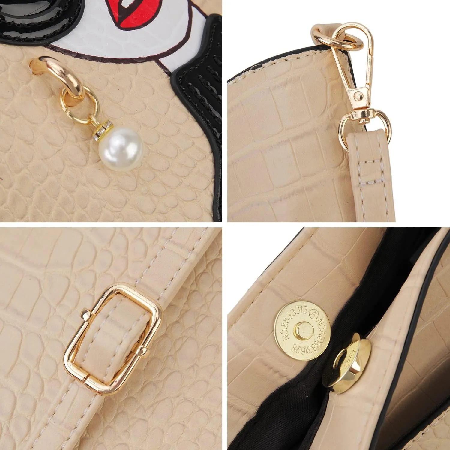 Novelty 3D Lady Face Purse Top Handle Satchel Handbags Clutch Purse for Women Unique Shoulder Bags