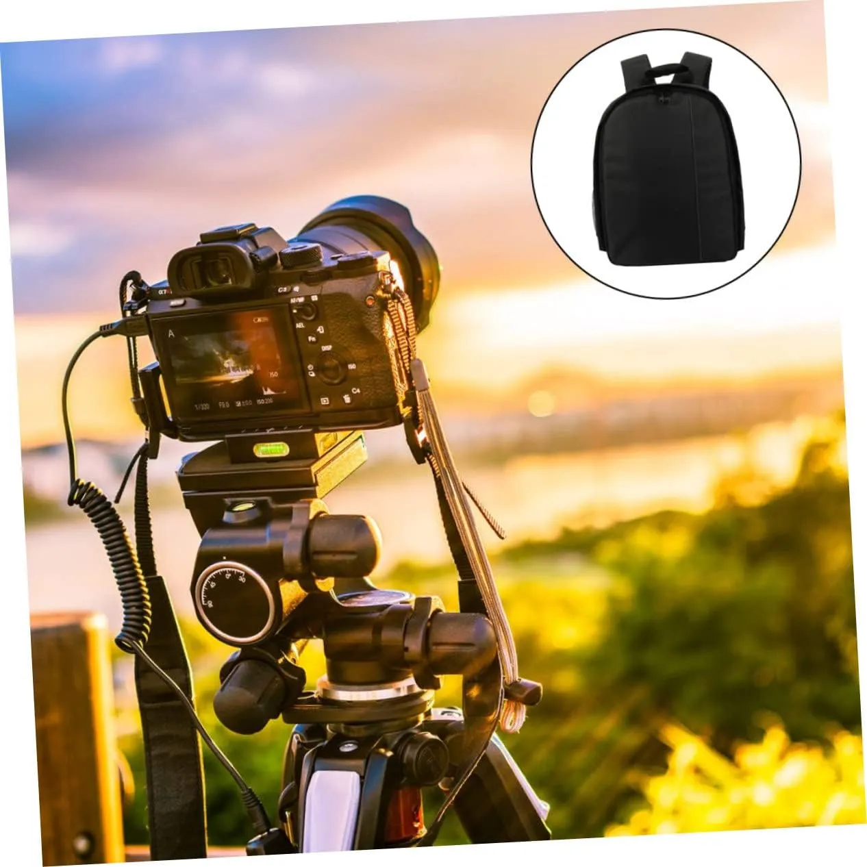 NUOBESTY 1Pc DSLR Camera Backpack Durable Handheld Storage Bag with Shockproof Sponge for Tablets Tripod and More for Photographers
