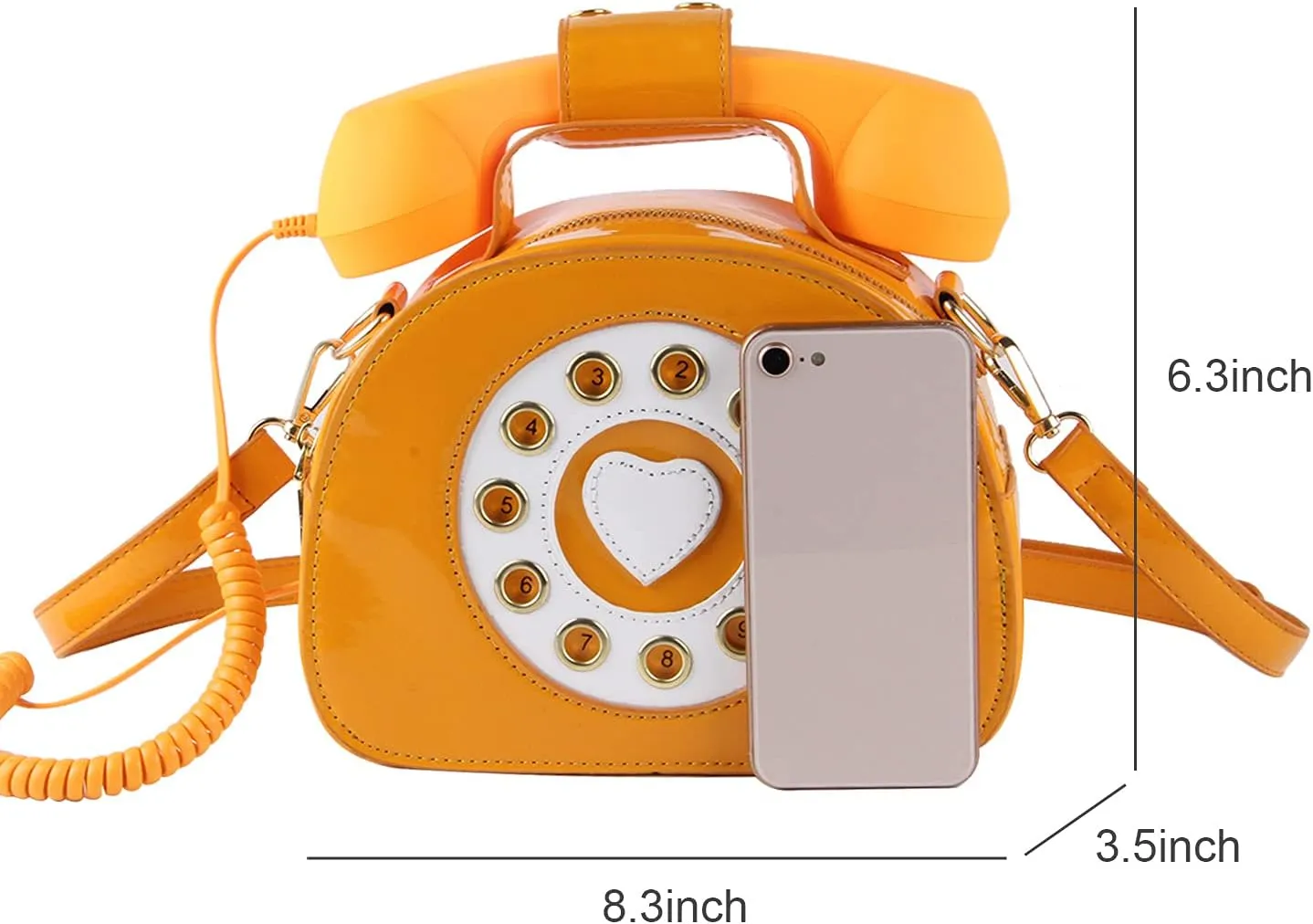 Oweisong Fun Telephone Purse for Women Novelty Pink Phone Tote Handbags Top Handle Shoulder Crossbdoy Bag