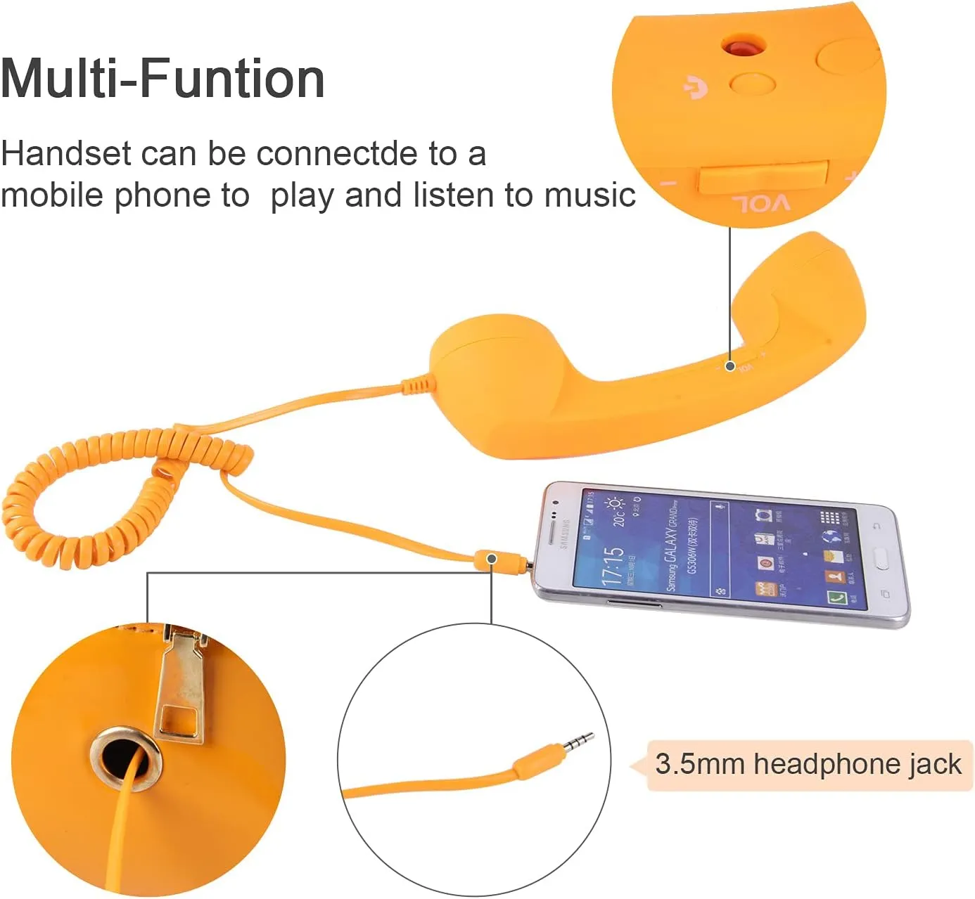 Oweisong Fun Telephone Purse for Women Novelty Pink Phone Tote Handbags Top Handle Shoulder Crossbdoy Bag