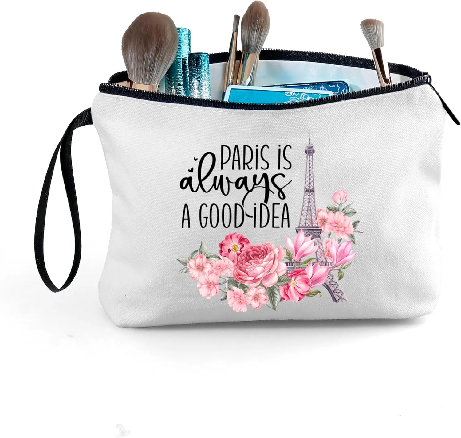 Paris Travel Cosmetic Bags - Unique Women's Gifts for International Travel, Christmas, Sister, Friend