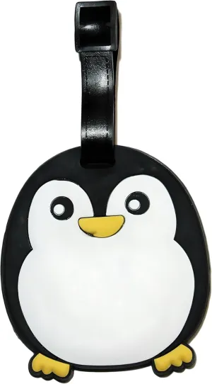 Penguin-Shaped Silicone Luggage Tag  Durable ID Label for Suitcases, Travel Bags, and Backpacks  Fun Travel Accessory for Teens & Adults