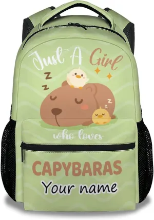 Personalized Backpacks for Girls - 16 Inch Cute Backpack for School - Green, Large Capacity, Durable, Lightweight Bookbag for Kids, Travel