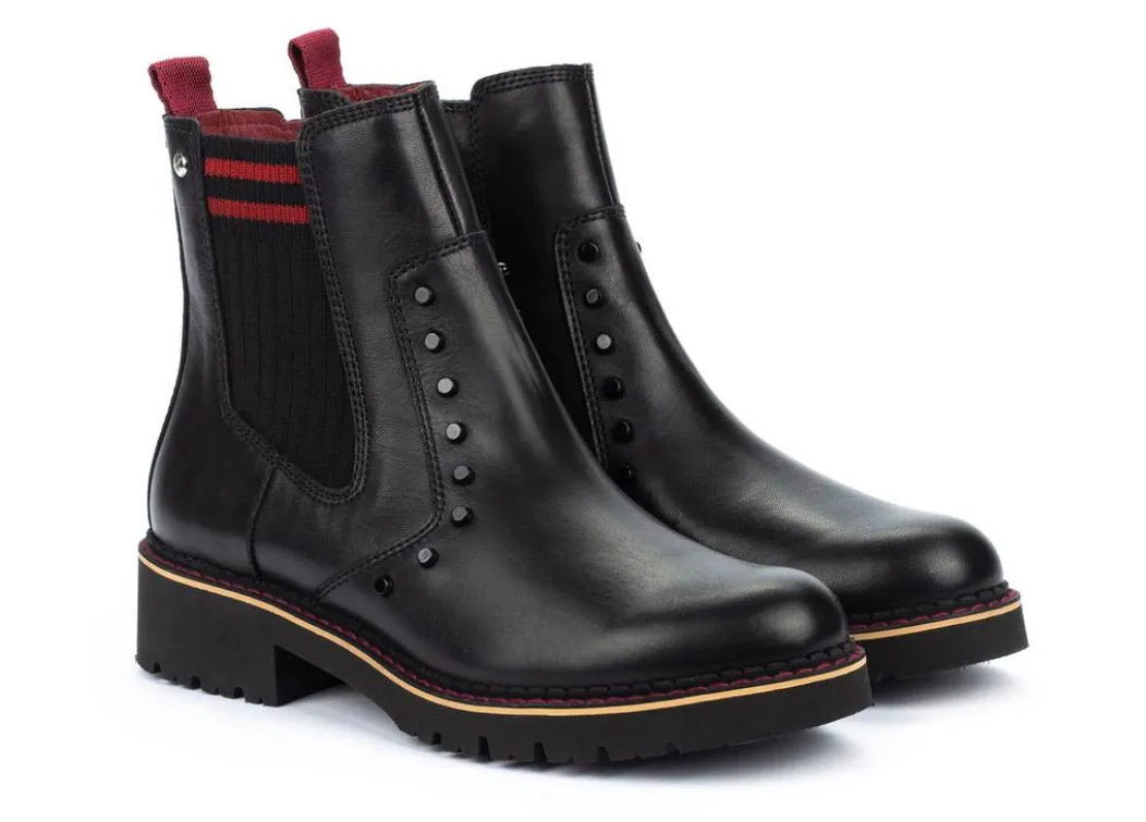 Pikolinos Black Wov-8622 Ankle Boots Zip Made In Spain