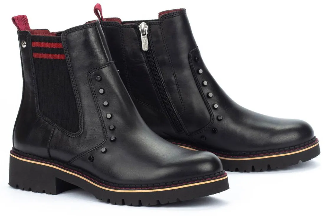 Pikolinos Black Wov-8622 Ankle Boots Zip Made In Spain