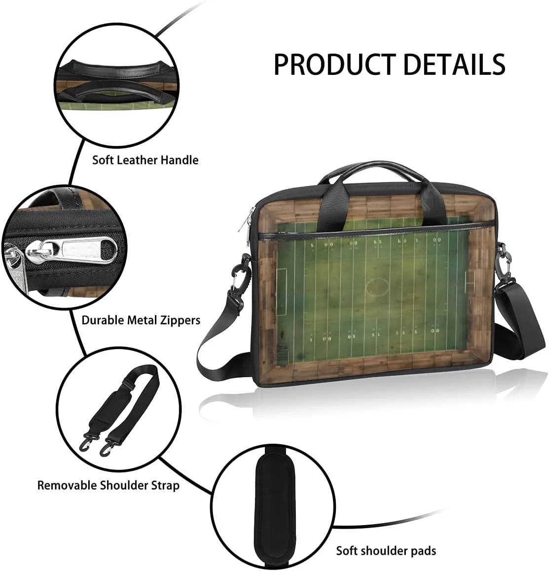 Planet Fun Pattern Laptop Shoulder Bag for Tablet Computer Notebook Sleeve Messenger Carrying Case Briefcase Tote