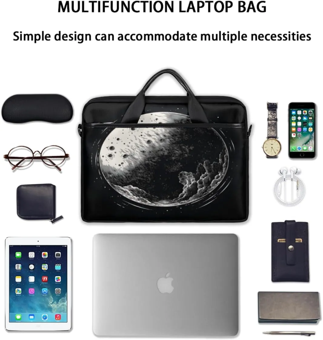 Planet Fun Pattern Laptop Shoulder Bag for Tablet Computer Notebook Sleeve Messenger Carrying Case Briefcase Tote