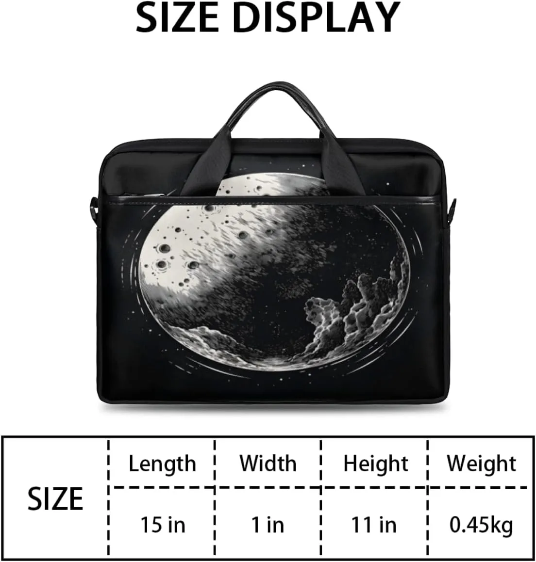 Planet Fun Pattern Laptop Shoulder Bag for Tablet Computer Notebook Sleeve Messenger Carrying Case Briefcase Tote