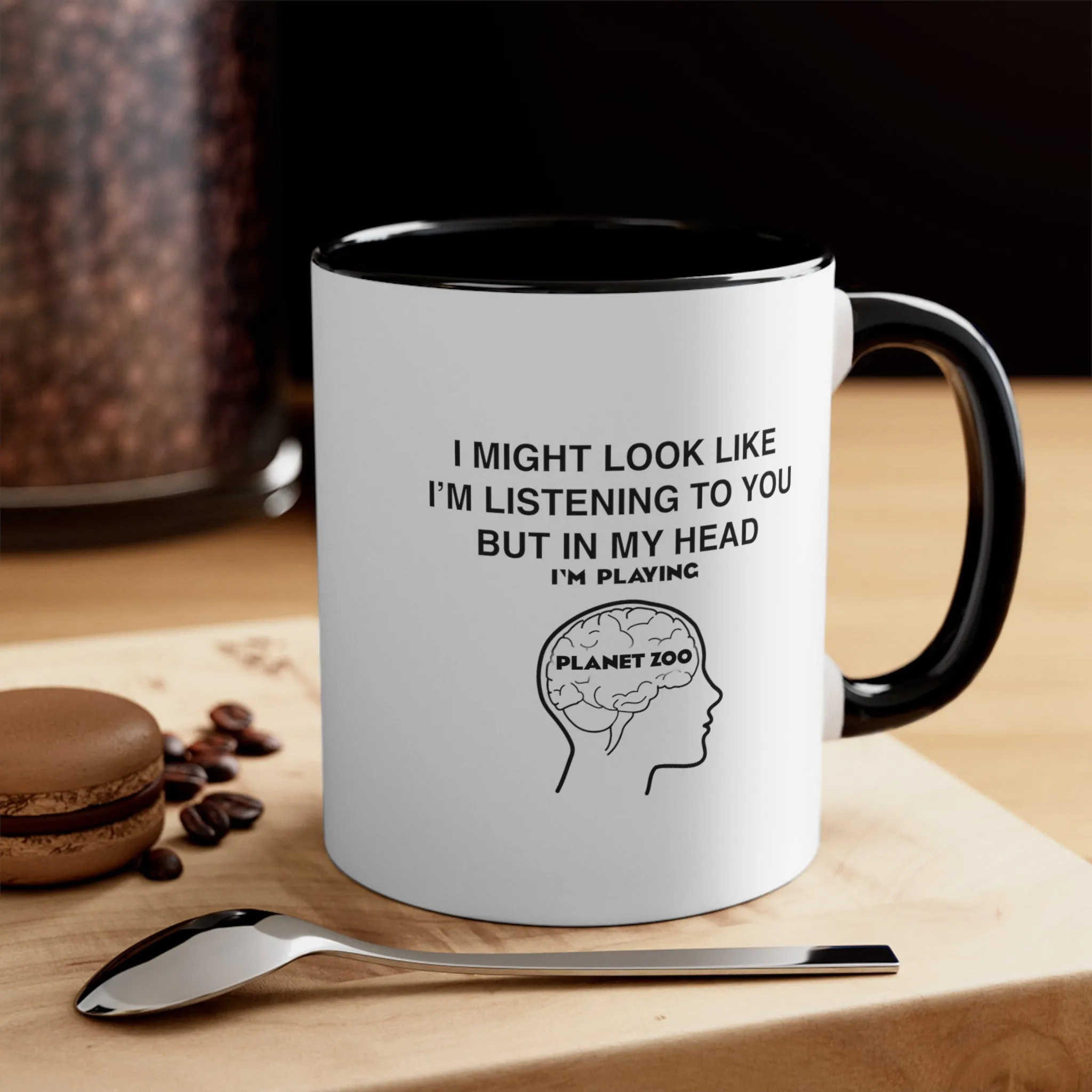 Planet Zoo Funny Coffee Mug, 11oz I Might Look Like I'm Listening To You Cups Mugs Cup Gamer Gift For Him Her Game Cup Cups Mugs Birthday Christmas Valentine's Anniversary Gifts