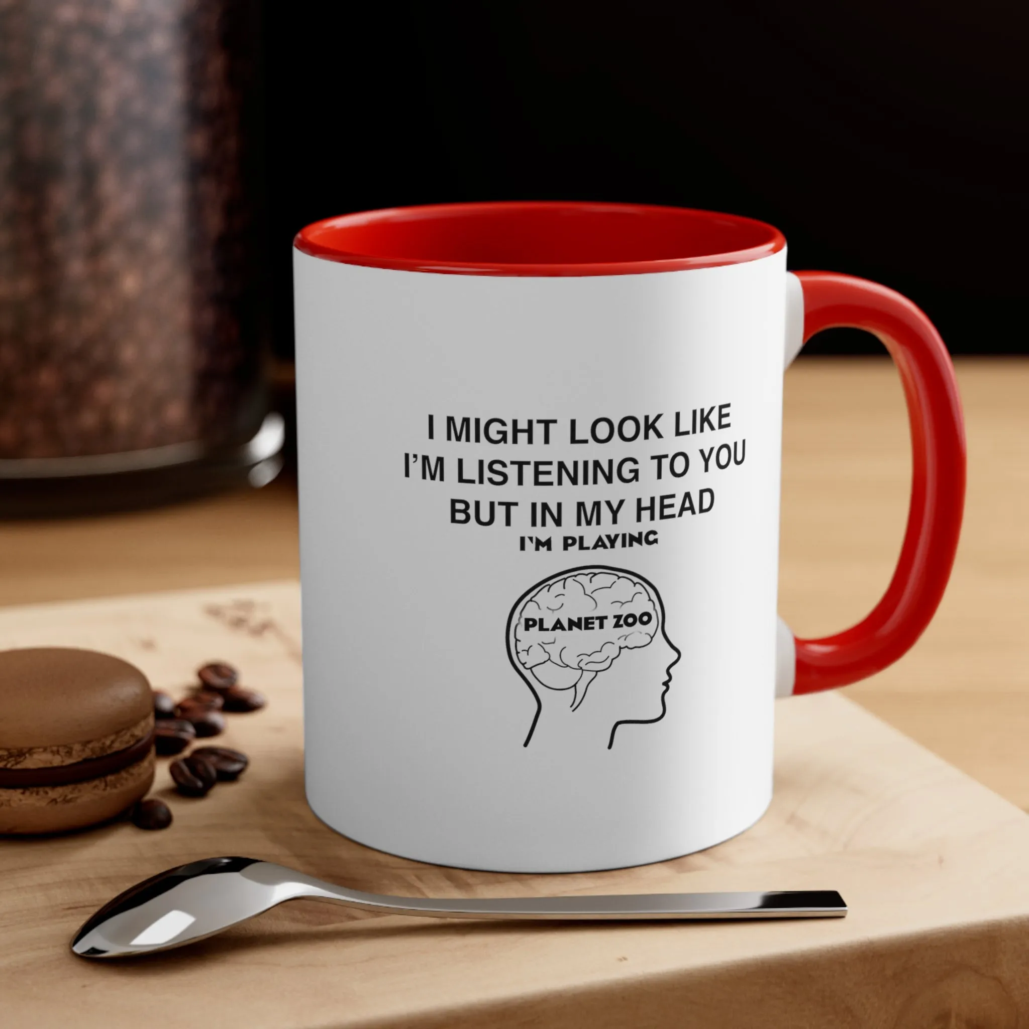 Planet Zoo Funny Coffee Mug, 11oz I Might Look Like I'm Listening To You Cups Mugs Cup Gamer Gift For Him Her Game Cup Cups Mugs Birthday Christmas Valentine's Anniversary Gifts