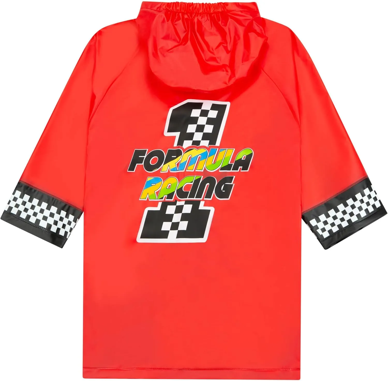 Puddle Play Kids Waterproof Hooded Rain Slicker  Lightweight Outwear Jacket in Fun Designs, Sizes 2-9 Years