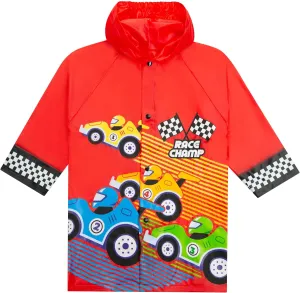 Puddle Play Kids Waterproof Hooded Rain Slicker  Lightweight Outwear Jacket in Fun Designs, Sizes 2-9 Years