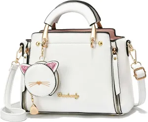 Purses and Handbags for Women Fashion PU Leather Top Handle Women Satchel Shoulder Bags Small Totes Crossbody Bags