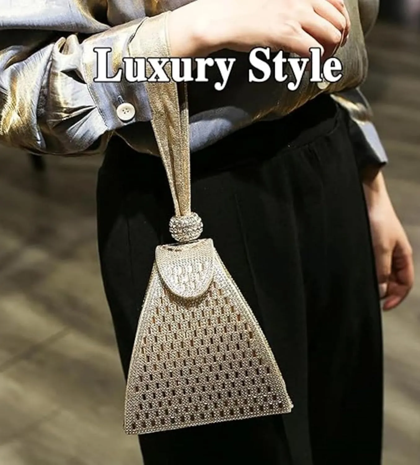 Pyramid Shape Luxury Evening Bags,Cocktail Engagement Triangle Bag For Party Night,Clutch Purse Wrist bag
