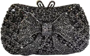 Rhinestone Purses Fun Clutch Purses Rhinestone Clutch Purses for Women Bling Purse Women's Evening Handbags Bow