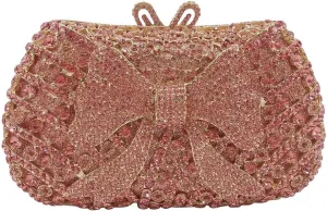 Rhinestone Purses Fun Clutch Purses Rhinestone Clutch Purses for Women Bling Purse Women's Evening Handbags Bow