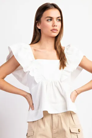 Ruffled Short Sleeve Top