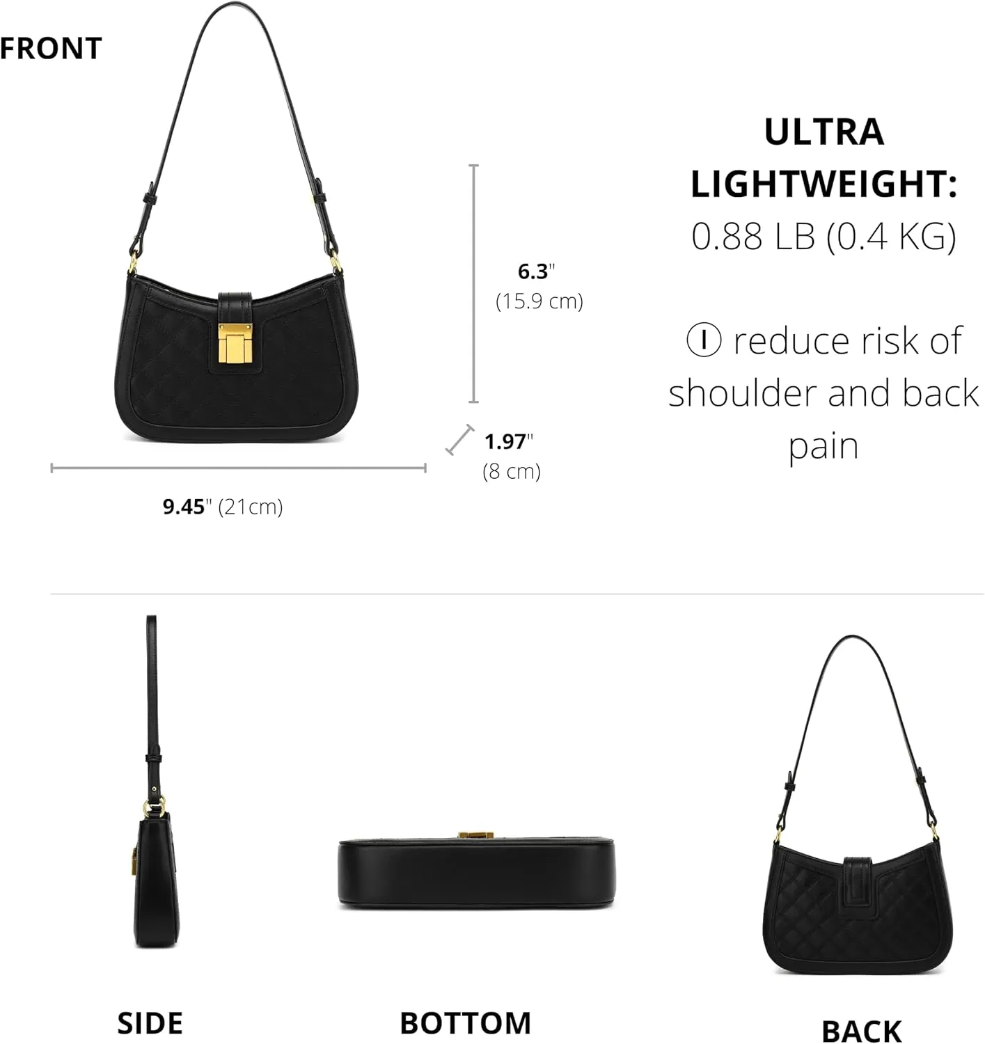 Scarleton Crossbody Bags for Women, Purses for Women, Lightweight Shoulder Bag Purse, Crossbody Bag with 2 Straps, H2087