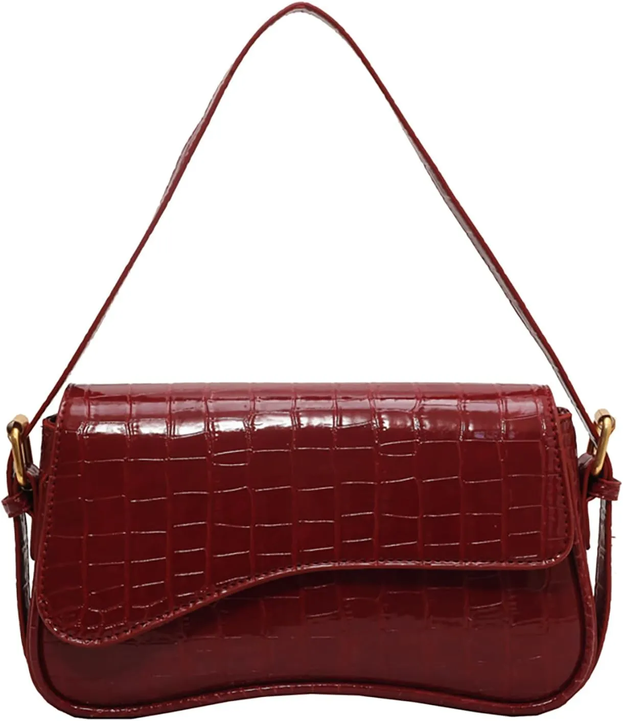 Shoulder Bag for women Y2K Crossbody Vegan Leather Purse Straps Retro Clutch Hobo Hadbags with 2 Removable