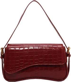 Shoulder Bag for women Y2K Crossbody Vegan Leather Purse Straps Retro Clutch Hobo Hadbags with 2 Removable