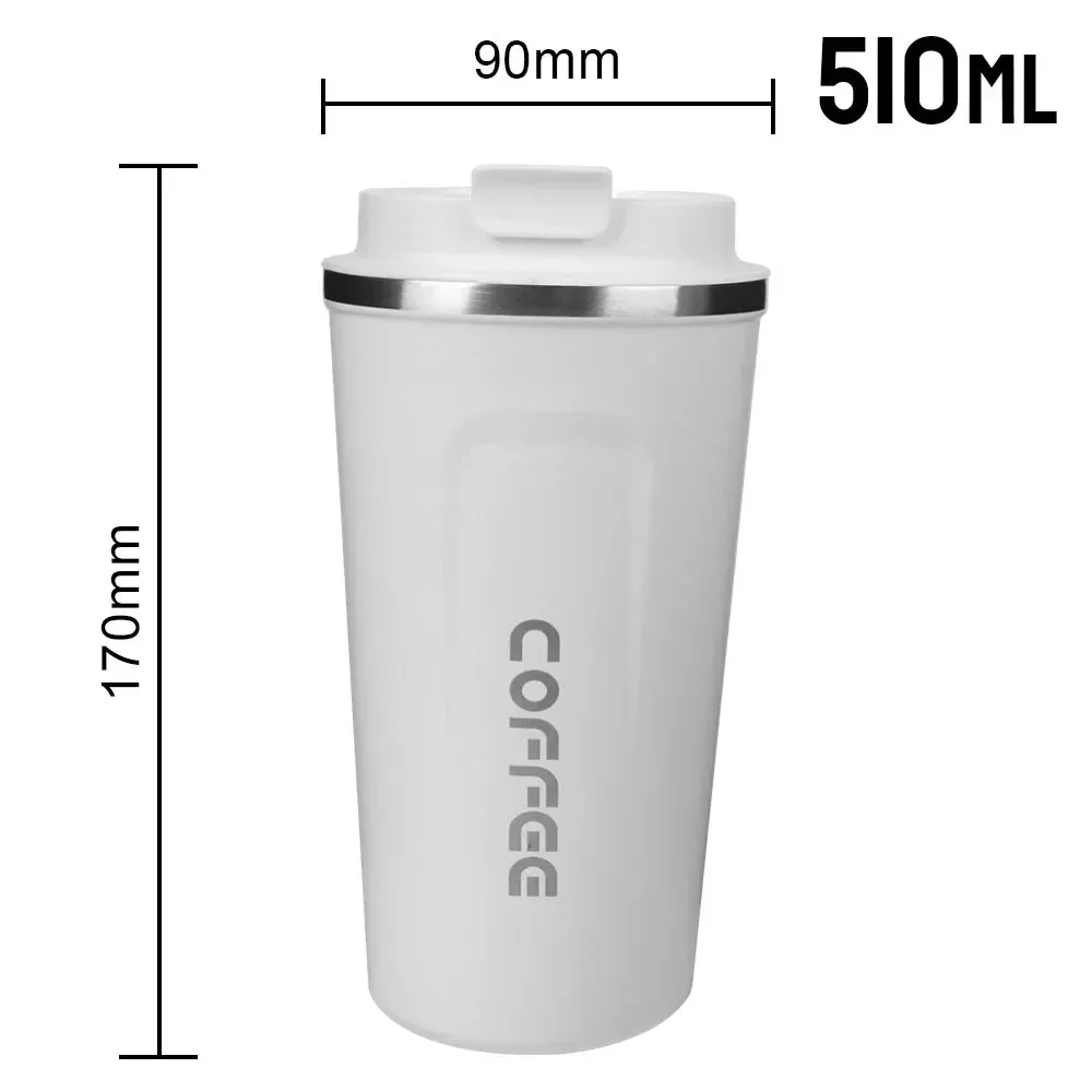SINOTAO  -  1pc 380ml 510ml Coffee Mug for Tea Water Coffee Car Thermos Cup Leak_Proof Travel Thermo Cup Double Stainless Steel Thermo Cafe